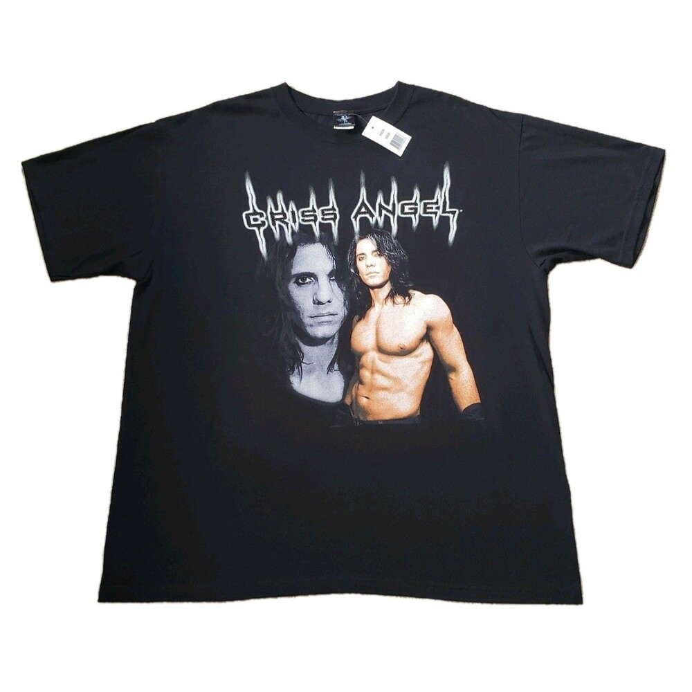 NWT Vintage Y2K Criss Angel Mindfreak XL Unisex Black T-Shirt A&E 2005 Season 1
